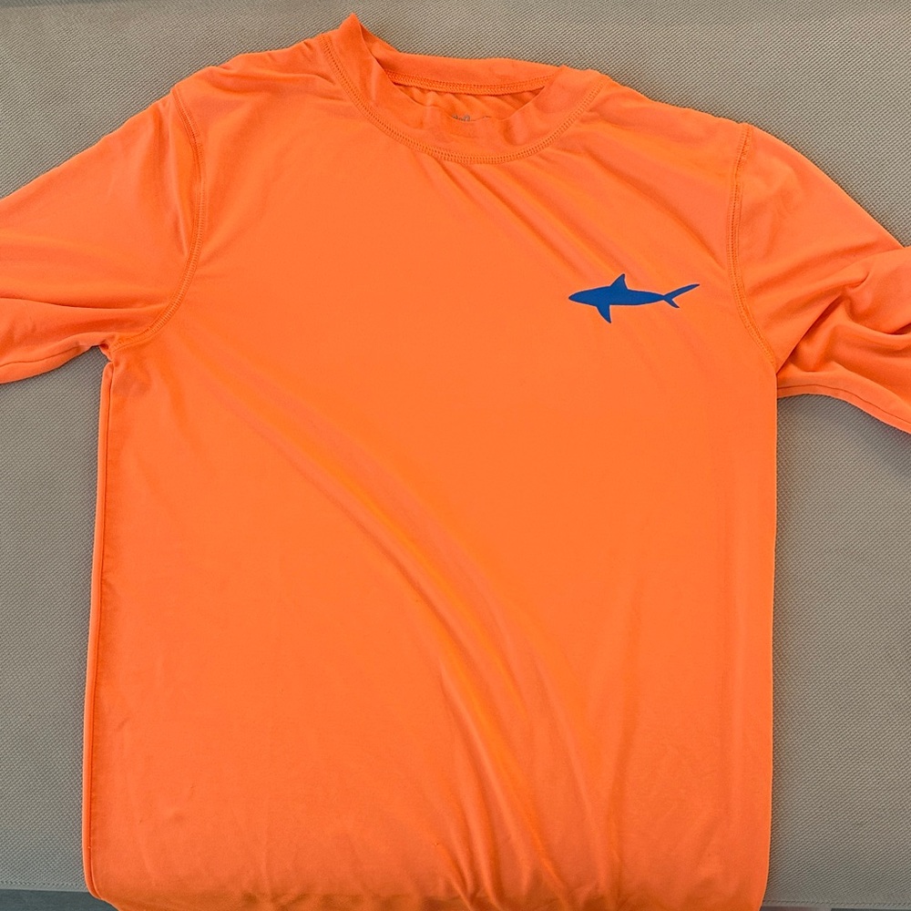 Cat & Jack Orange Rash Guard with Blue Shark